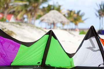 voile de kite-surf, île Rodrigues