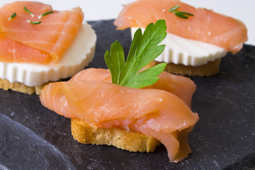 delicious salmon canapes