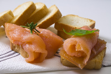 delicious salmon canapes