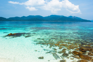 Rocks, sea and blue sky - Lipe island Thailand