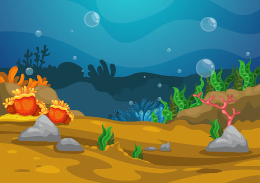 under the sea background vector