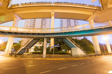 Fototapeta premium overpass bridge, low angle view at shanghai china