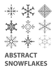 Fototapeta na wymiar Abstract snowflakes