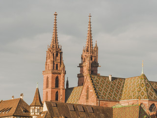 Basel, Altstadt, Münster, Kirche, Rheinufer, historisch, Schweiz