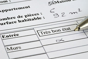 Obraz premium Contrôle de l'état d'un logement
