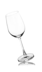Empty wine glass. isolated on a white background