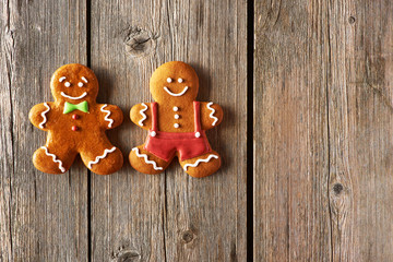 Christmas homemade gingerbread man cookies