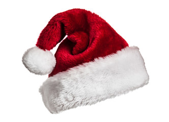 Santa hat on white
