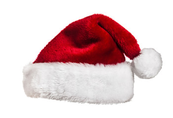 Obraz na płótnie Canvas Santa hat on white