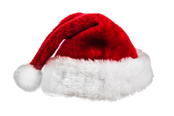 Santa hat on white