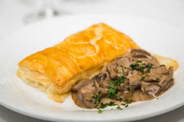 Sauteed Mushrooms with Puff Pastry