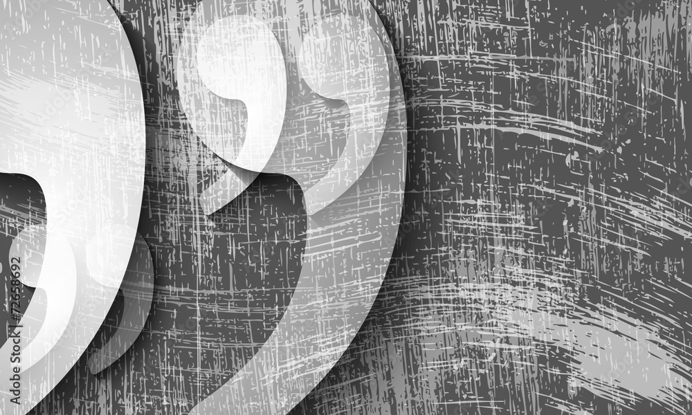 Poster transparent quotation mark and scratched background