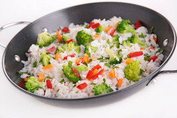 rice and vegetables
