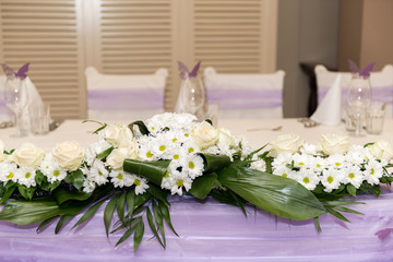 Table set for an event party or wedding