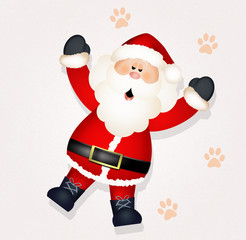 Santa Claus in the snow
