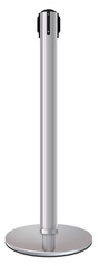 Silver pole on white background