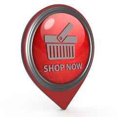 Buy now pointer icon on white background