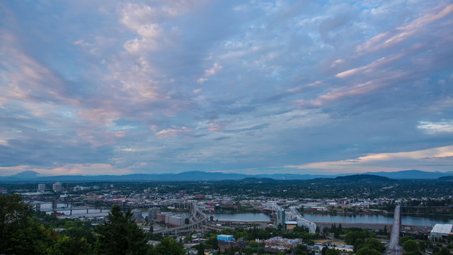 Portland Downtown Abv Day Night 654