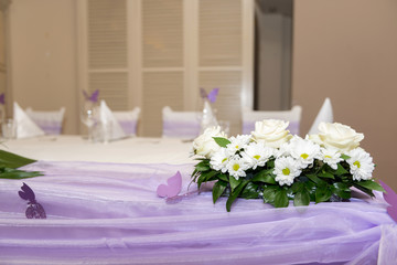 Table set for an event party or wedding