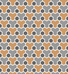 Seamless geometric texture. Hexagons pattern.