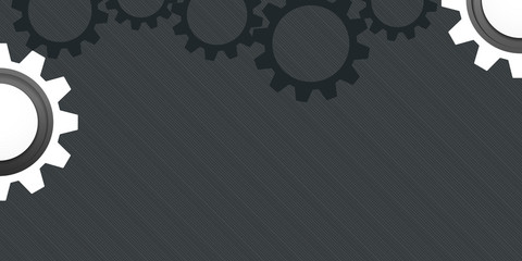 Abstract business banner with gears