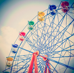 Vintage ferris wheel in the park