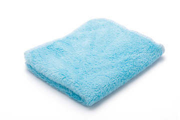 blue towel isolated on white background