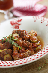 Goulash with olives