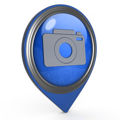 photo pointer icon on white background