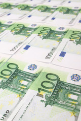 Stack of 100 euro bills