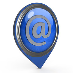 Email pointer icon on white background