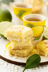 Lime and lemon bars