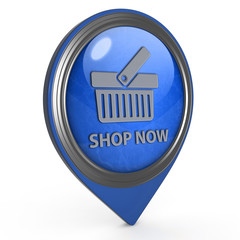 Buy now pointer icon on white background