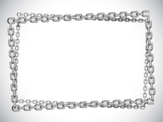 Metal chain frame.