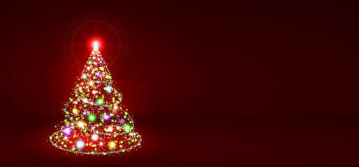 Weihnachtsbaum, Tannenbaum, Christbaum, abstrakt, rot, tree, red