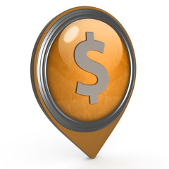 money pointer icon on white background