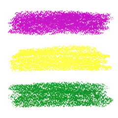 Vector Mardi Gras pastel crayon brush strokes