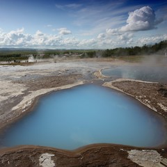 Iceland - volcanic landscape in Geysir