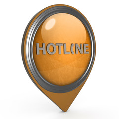 Hotline pointer icon on white background