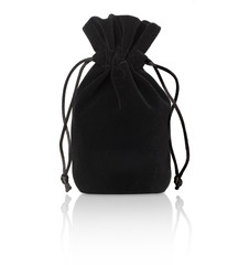 black pouch on a white background