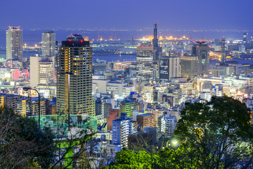 Fototapeta na wymiar Kobe, Japan City Skyline