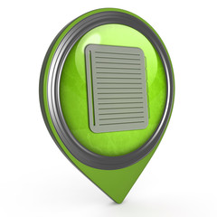 notebook pointer icon on white background