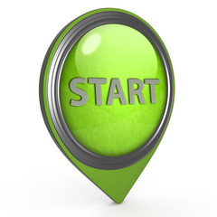 start pointer icon on white background
