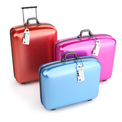 Suitcases isolated