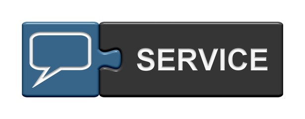 Puzzle Button blau grau: Service