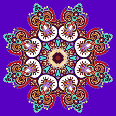 beautiful vintage violet colour circular pattern