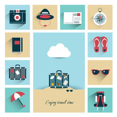 ummer flat icon concept.