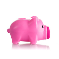 Pink piggy bank
