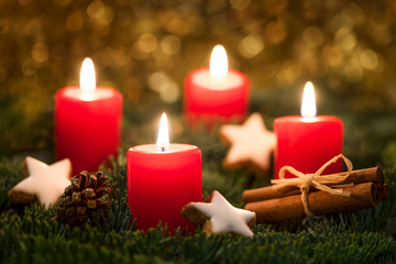 Adventskranz an Heiligabend