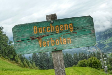 Durchgang verboten